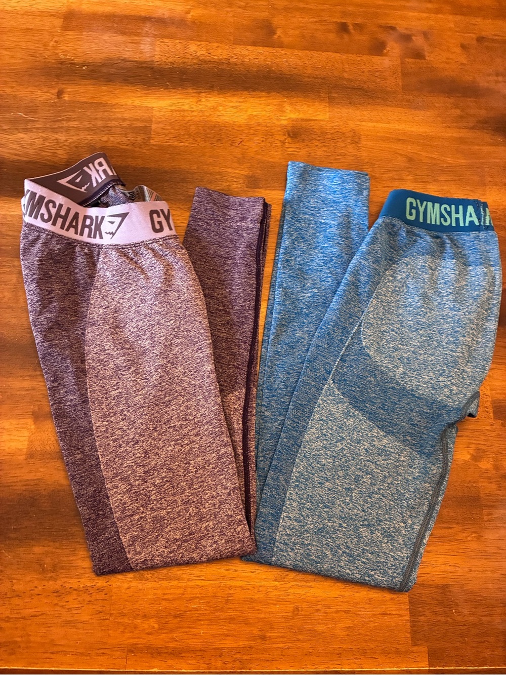 Gymshark Kids Seamless Leggings — Purple & Blue sz small
